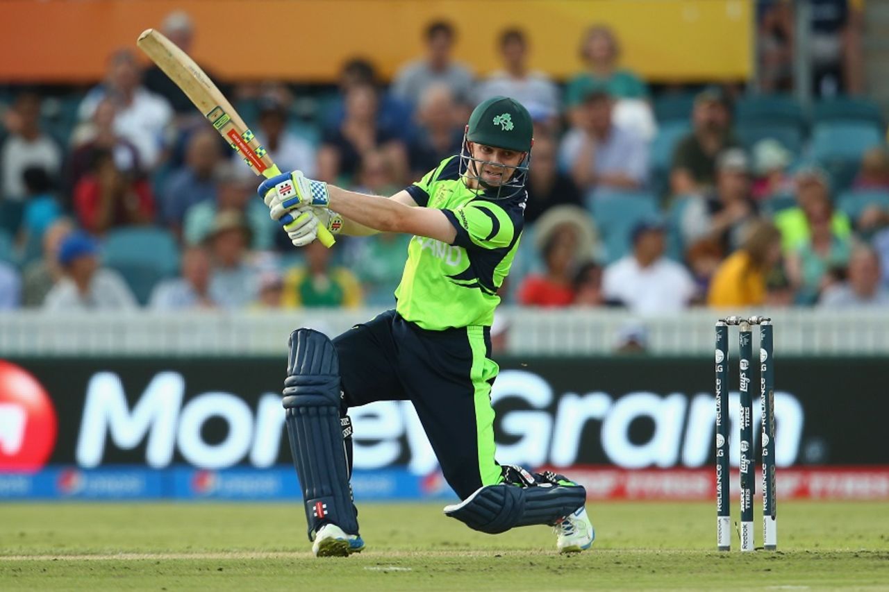 William Porterfield pulls out the drive, Ireland v South Africa, World Cup 2015, Group B, Canberra, March 3, 2015