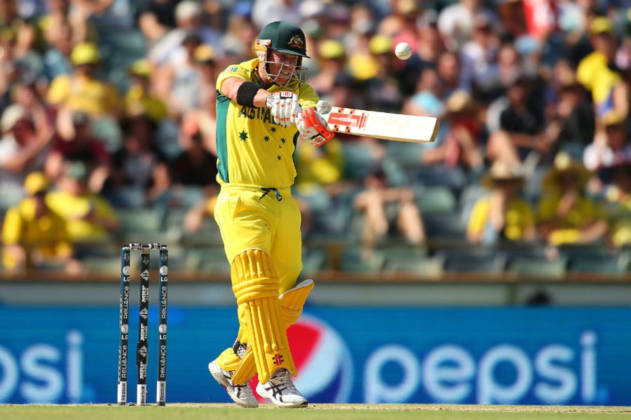 David Warner dealt with the short deliveries with ease, Australia v Afghanistan, World Cup 2015, Group A, Perth, March 4, 2015