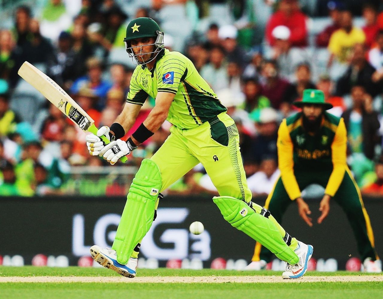 Misbah-ul-Haq held Pakistan's innings together, Pakistan v South Africa, World Cup 2015, Group B, Auckland, March 7, 2015