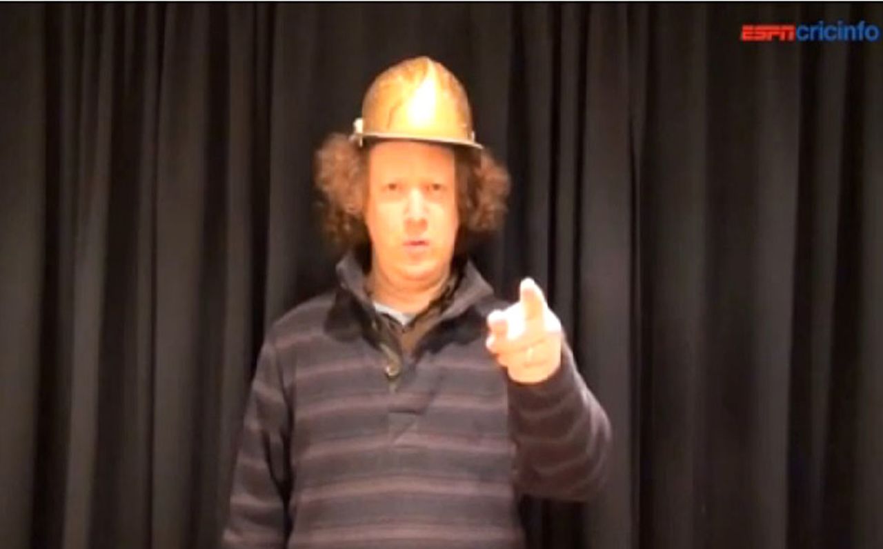 Screengrab of Andy Zaltzman for Two Men Out