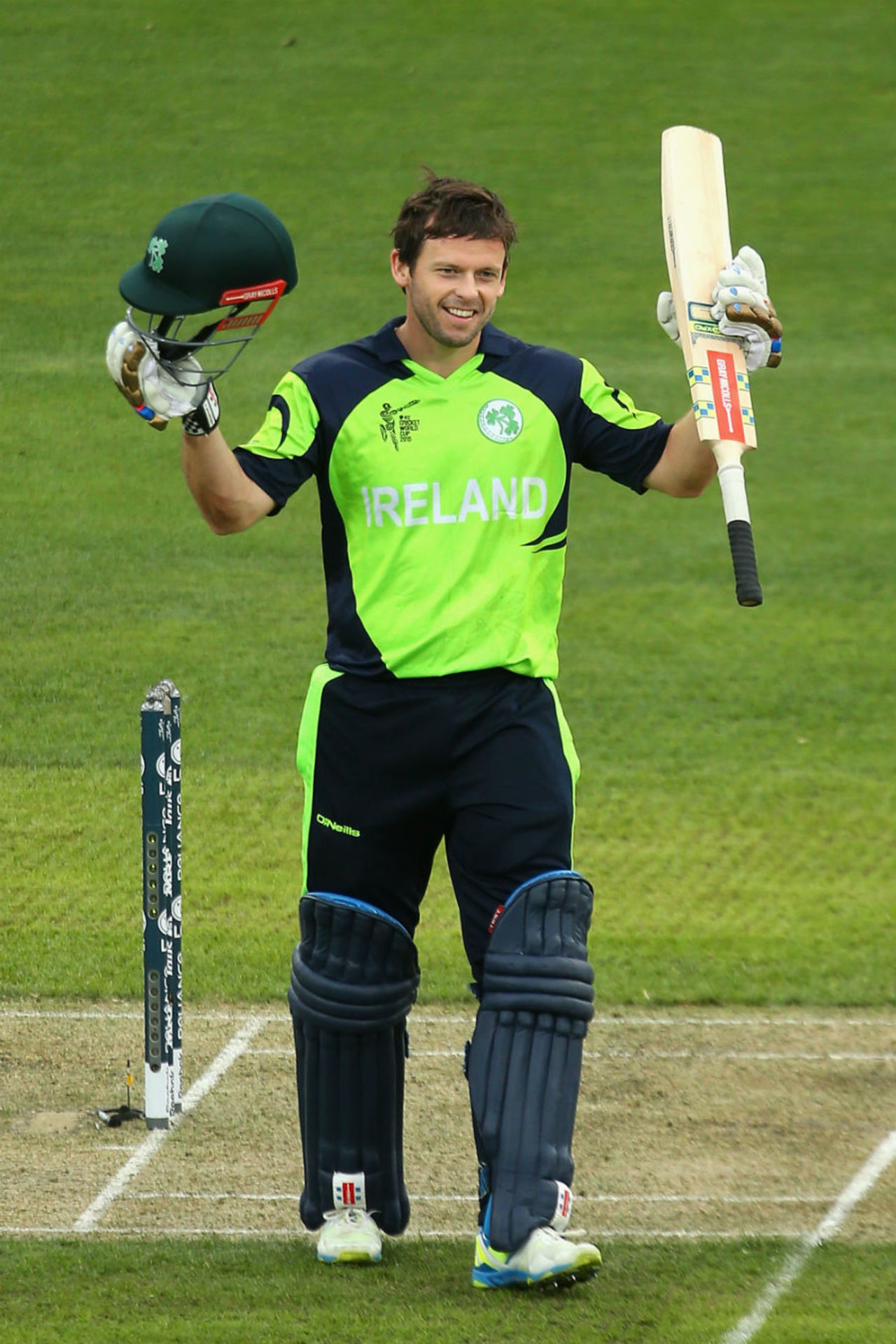 Ed Joyce struck three sixes and nine fours in his 103-ball 112, Ireland v Zimbabwe, World Cup 2015, Group B, Hobart, March 7, 2015