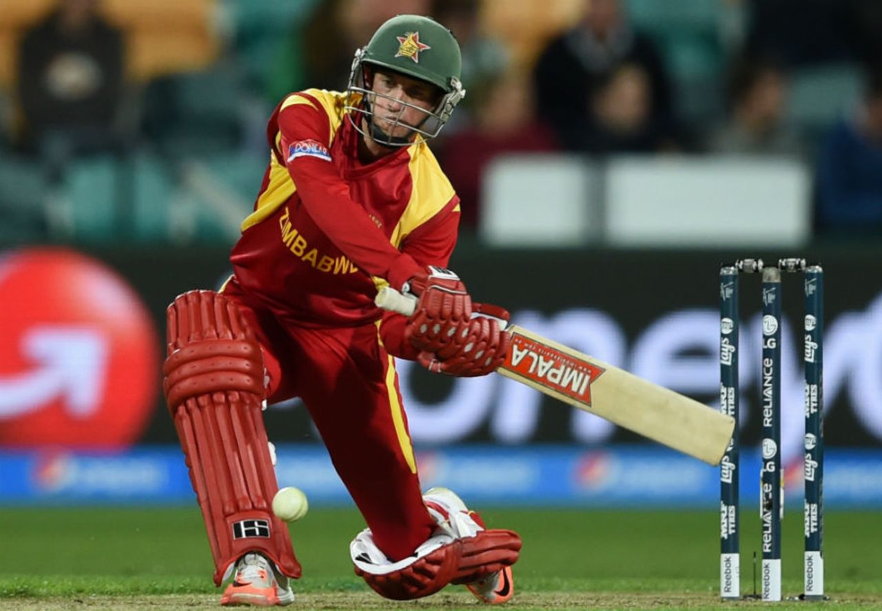 Sean Williams fell four short of his maiden ODI ton, Ireland v Zimbabwe, World Cup 2015, Group B, Hobart, March 7, 2015