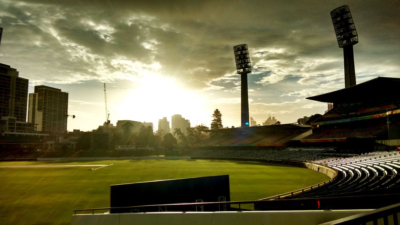 The WACA bathed in sunlight