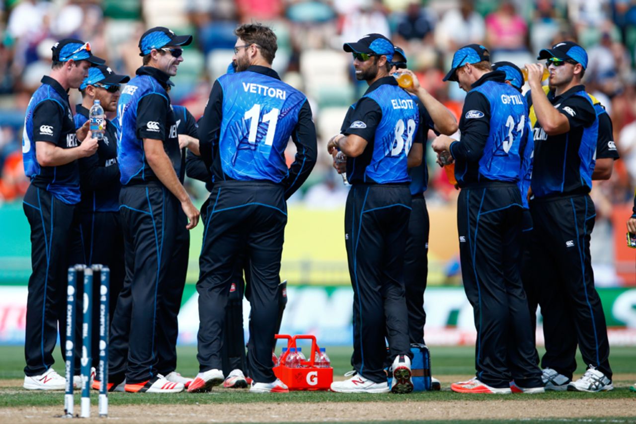 New Zealand take a break, New Zealand v Afghanistan, World Cup 2015, Group A, Napier, March 8, 2015