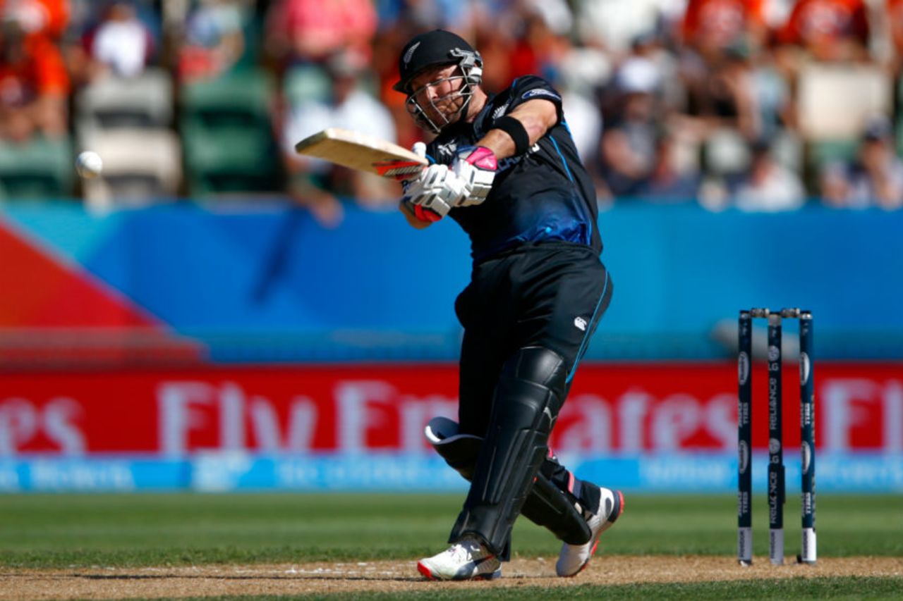 Brendon McCullum struck six fours and one six in his 19-ball 42, New Zealand v Afghanistan, World Cup 2015, Group A, Napier, March 8, 2015