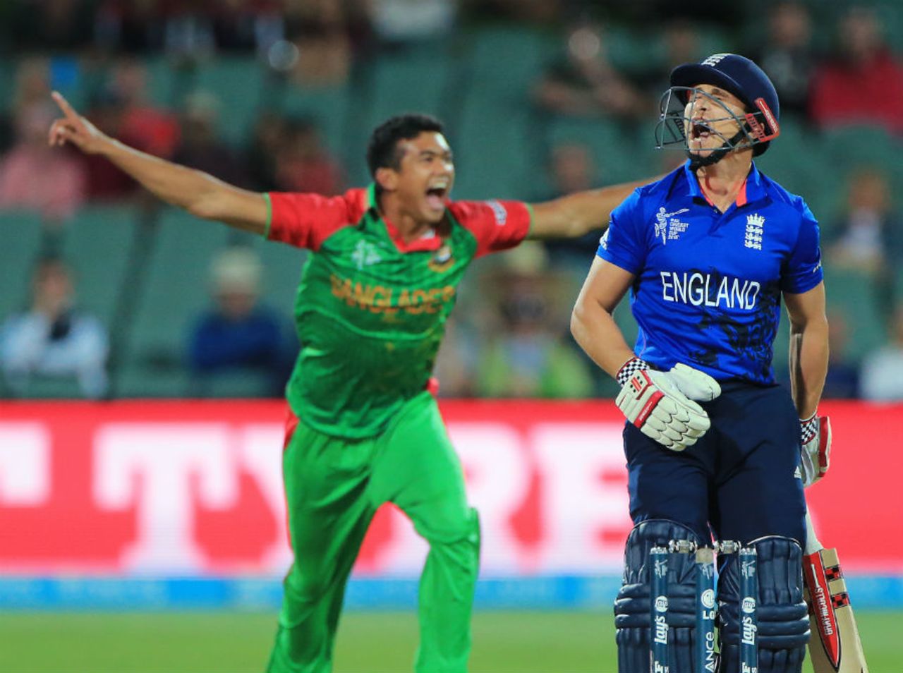 James Taylor reacts after getting out, England v Bangladesh, World Cup 2015, Group A, Adelaide, March 9, 2015