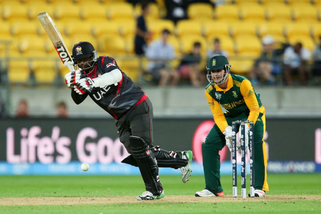 Swapnil Patil top-scored for UAE with 57, South Africa v United Arab Emirates, World Cup 2015, Group B, Wellington, March 12, 2015