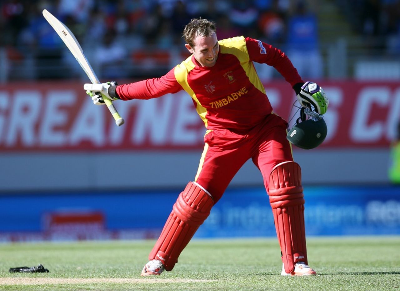 Brendan Taylor was the first Zimbabwe player to score consecutive tons in a World Cup, India v Zimbabwe, World Cup 2015, Group B, Auckland, March 14, 2015
