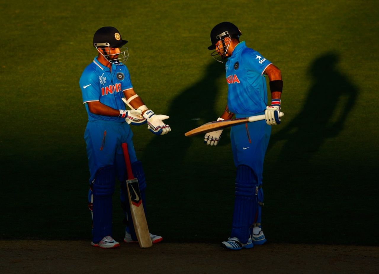 Ajinkya Rahane and Virat Kohli added 50 together, India v Zimbabwe, World Cup 2015, Group B, Auckland, March 14, 2015
