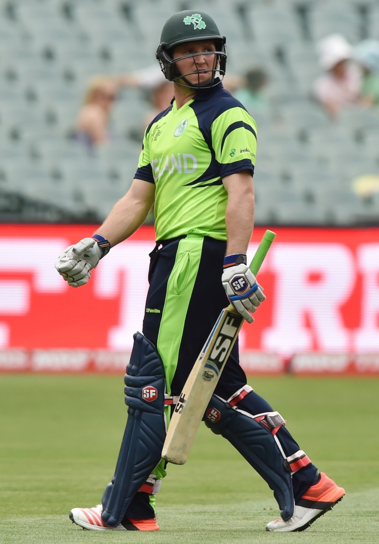 Gary Wilson walks back after scoring 29, Ireland v Pakistan, World Cup 2015, Group B, Adelaide, March 15, 2015