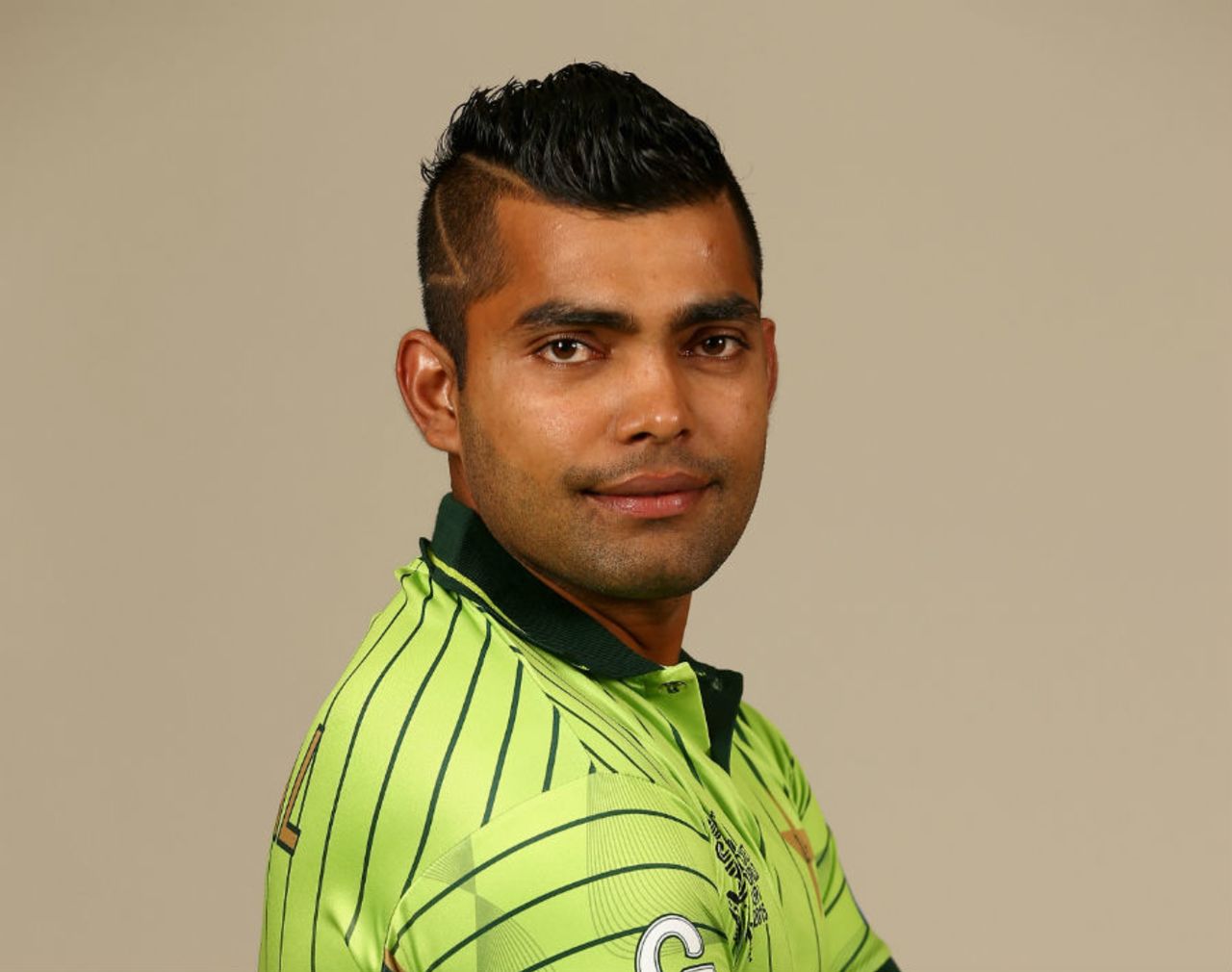 Umar Akmal poses for the player profile photograph before the start of the tournament, World Cup 2015, Sydney, February 8, 2015