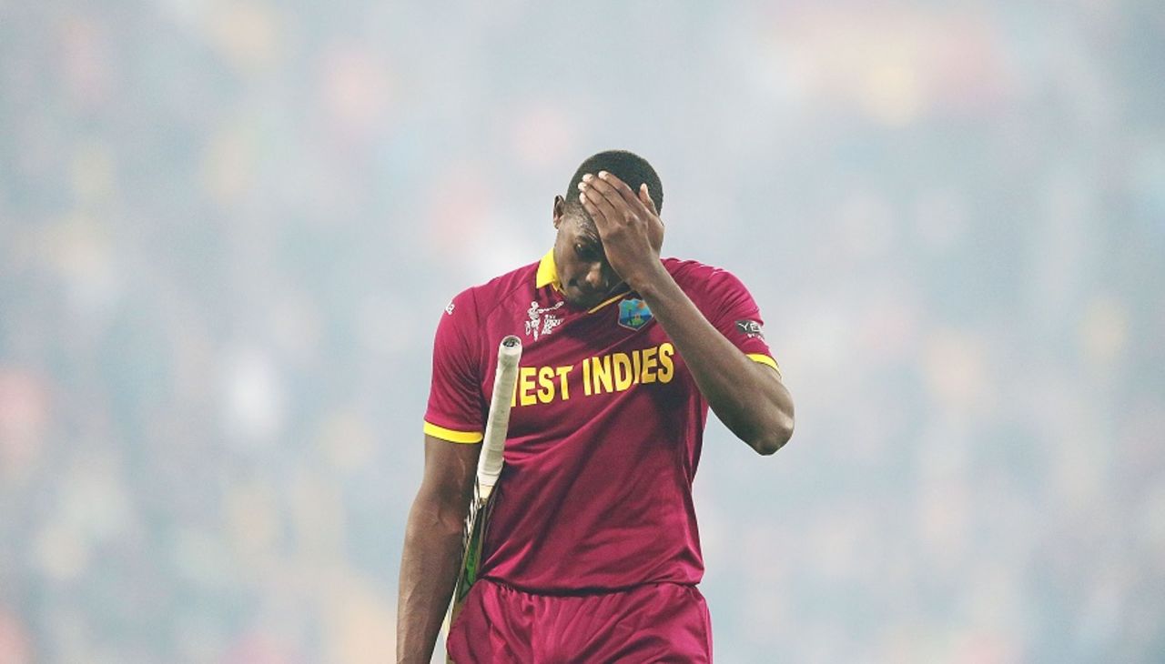 Jason Holder was left disappointed after West Indies were knocked out, New Zealand v West Indies, World Cup 2015, 4th quarter-final, Wellington, March 21, 2015