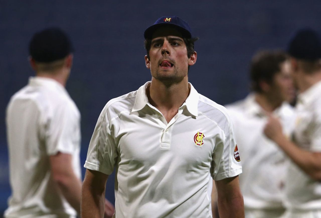 Alastair Cook spent the evening in the field after making 3 with the bat, MCC v Yorkshire, Champion County match, Abu Dhabi, 1st day, March 22, 2015