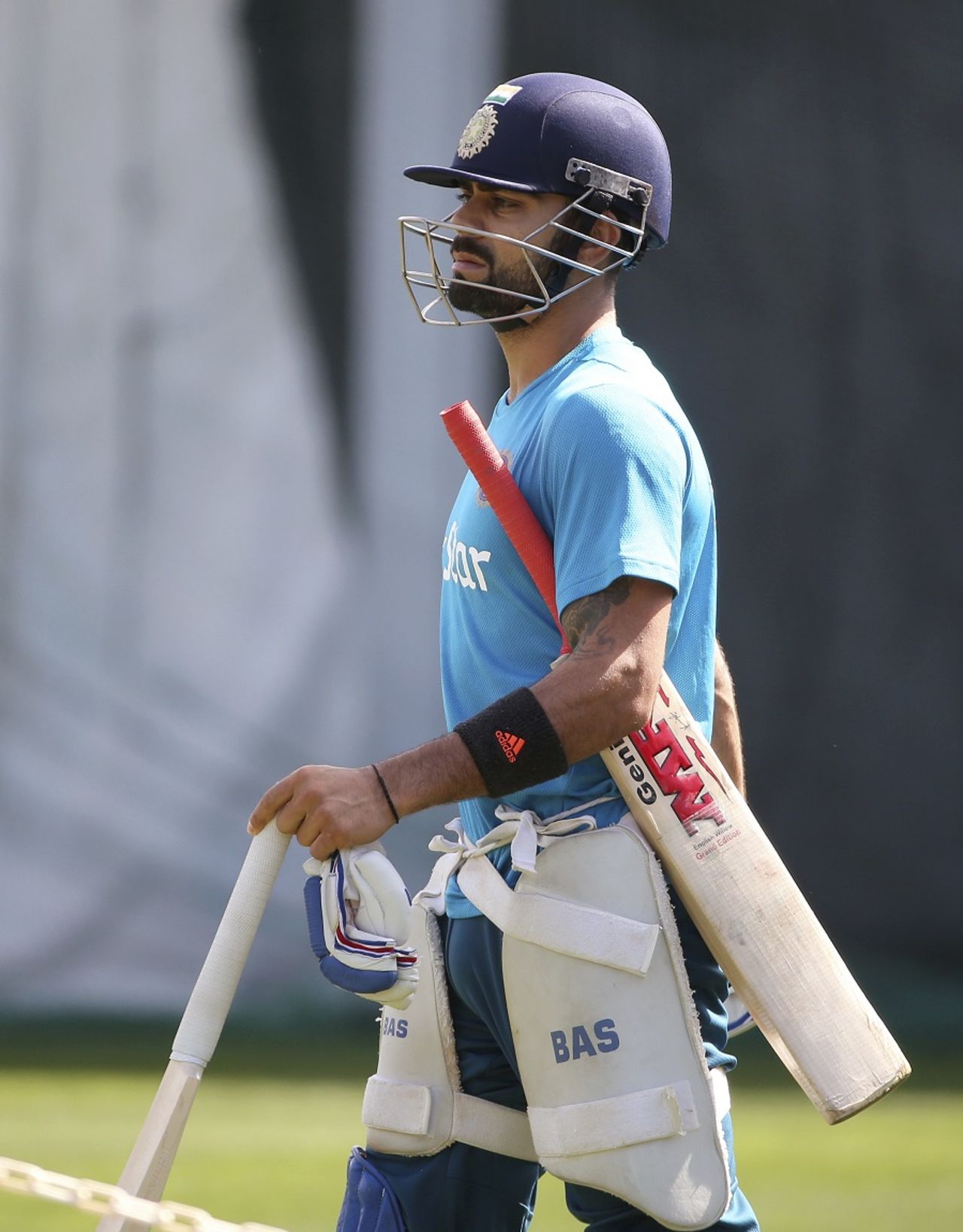 Virat Kohli prepares for a hit in the nets, World Cup 2015, March 22, 2015