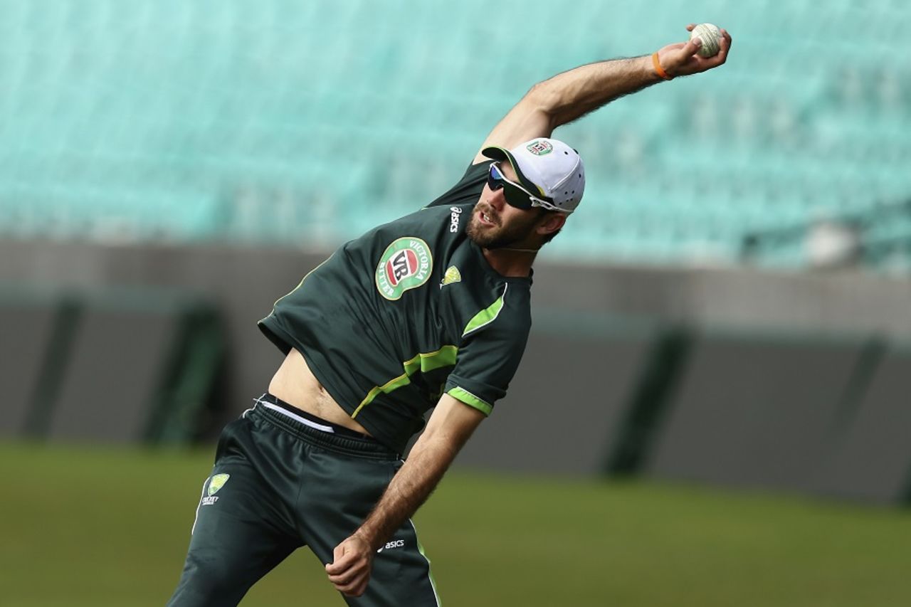 Glenn Maxwell sweats it out during training, Sydney, World Cup 2015