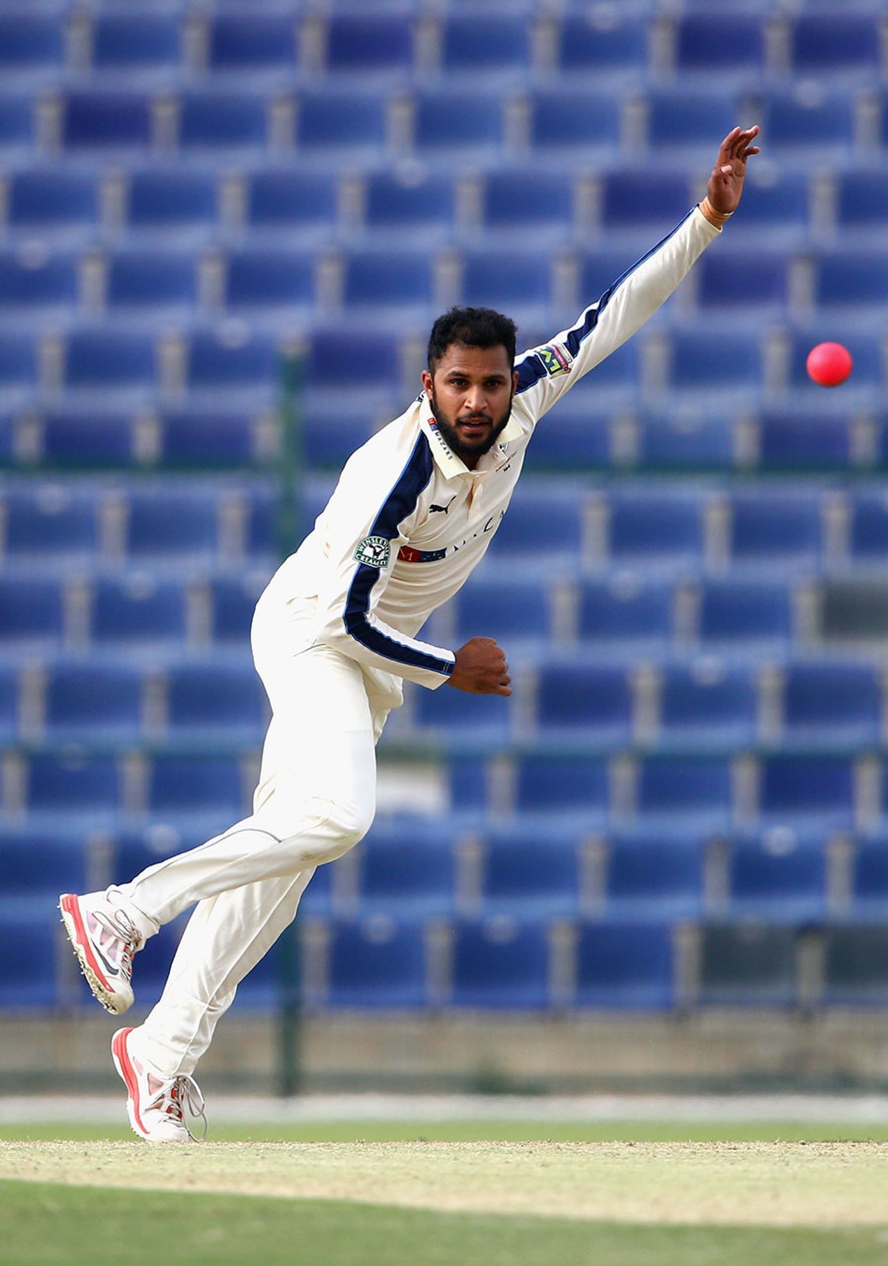 Adil Rashid picked up four wickets on day three, MCC v Champion County, Abu Dhabi, 3rd day, March 24, 2015