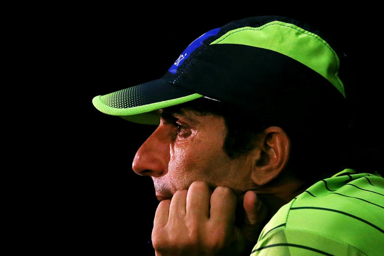 Misbah-ul-Haq at the press conference after the India-Pakistan match, India v Pakistan, World Cup 2015, Group B, Adelaide, February 15, 2015, Adelaide, February 15, 2015