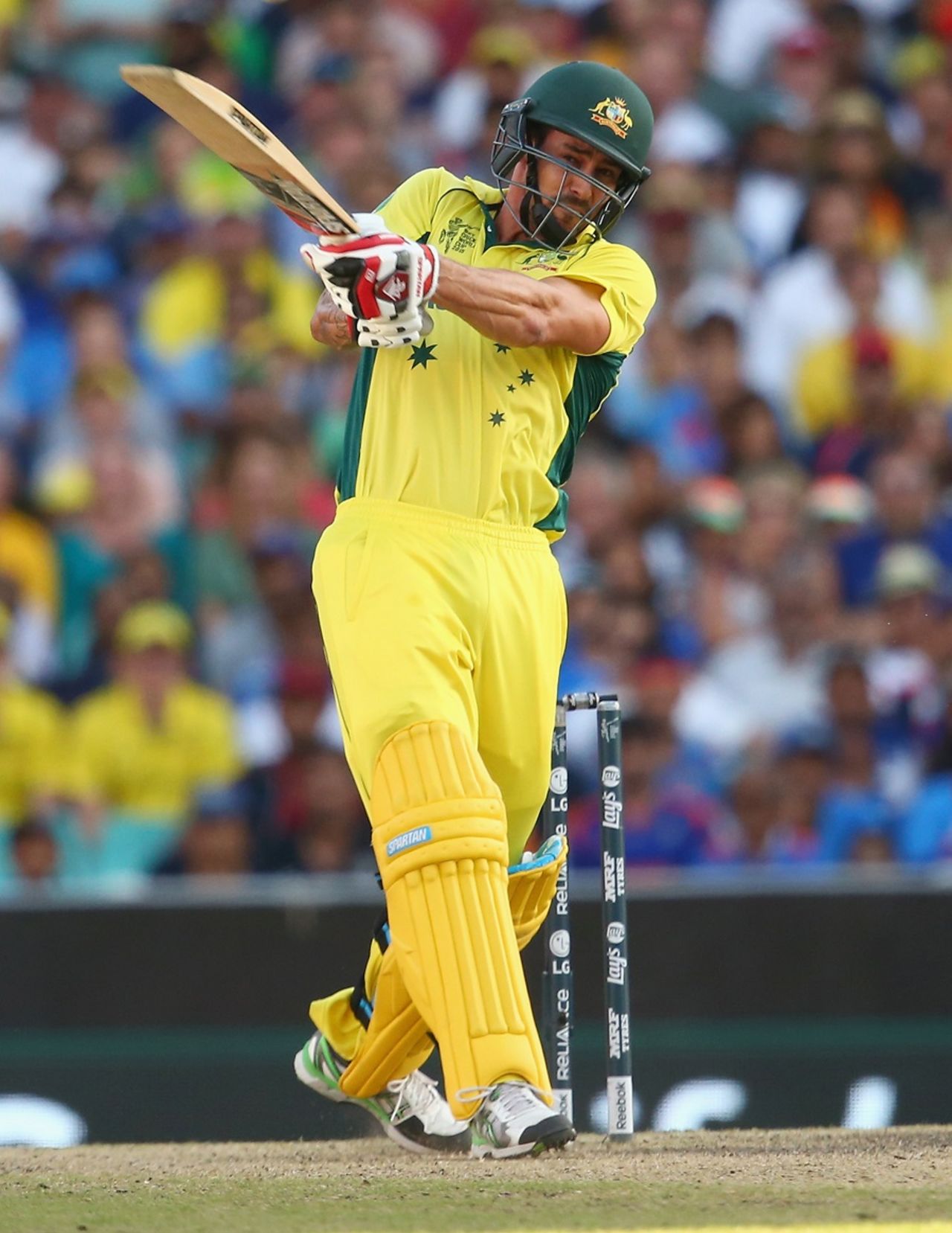 Mitchell Johnson's cameo powered Australia to 328, Australia v India, World Cup 2015, 2nd semi-final, Sydney, March 26, 2015