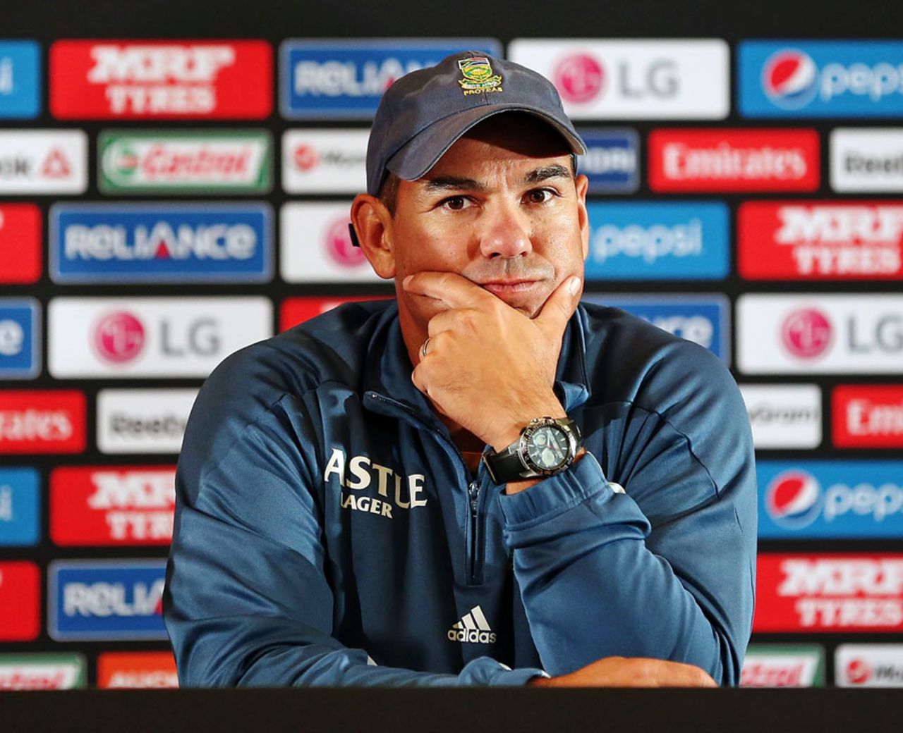 Russell Domingo at the post-match press conference, New Zealand v South Africa, World Cup 2015, 1st Semi-Final, Auckland, March 24, 2015