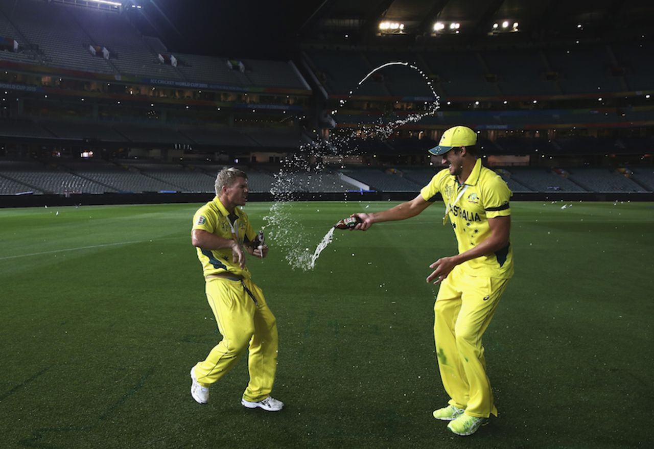 The Australian party went deep into the night,  Australia v New Zealand, World Cup 2015, final, Melbourne, March 29, 2015