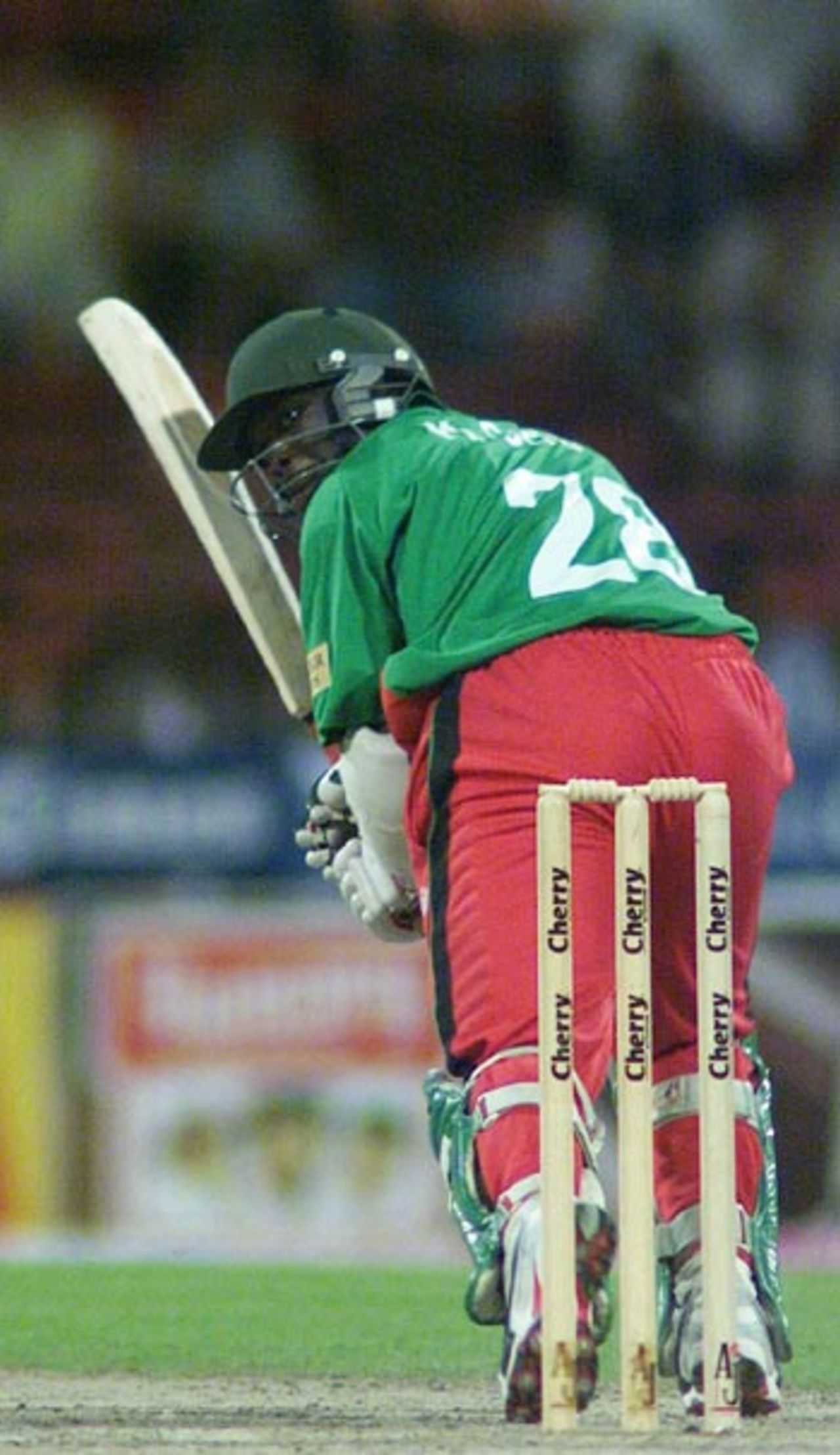 Otieno with a leg glance, 6th Match: Kenya v Pakistan, Cherry Blossom Sharjah Cup, 8 Apr 2003