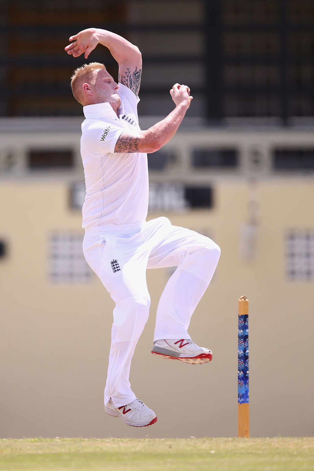 Ben Stokes took three wickets on the opening day of England's Caribbean tour, St Kitts Invitiational XI v England XI, Basseterre, 1st day, April 6, 2015