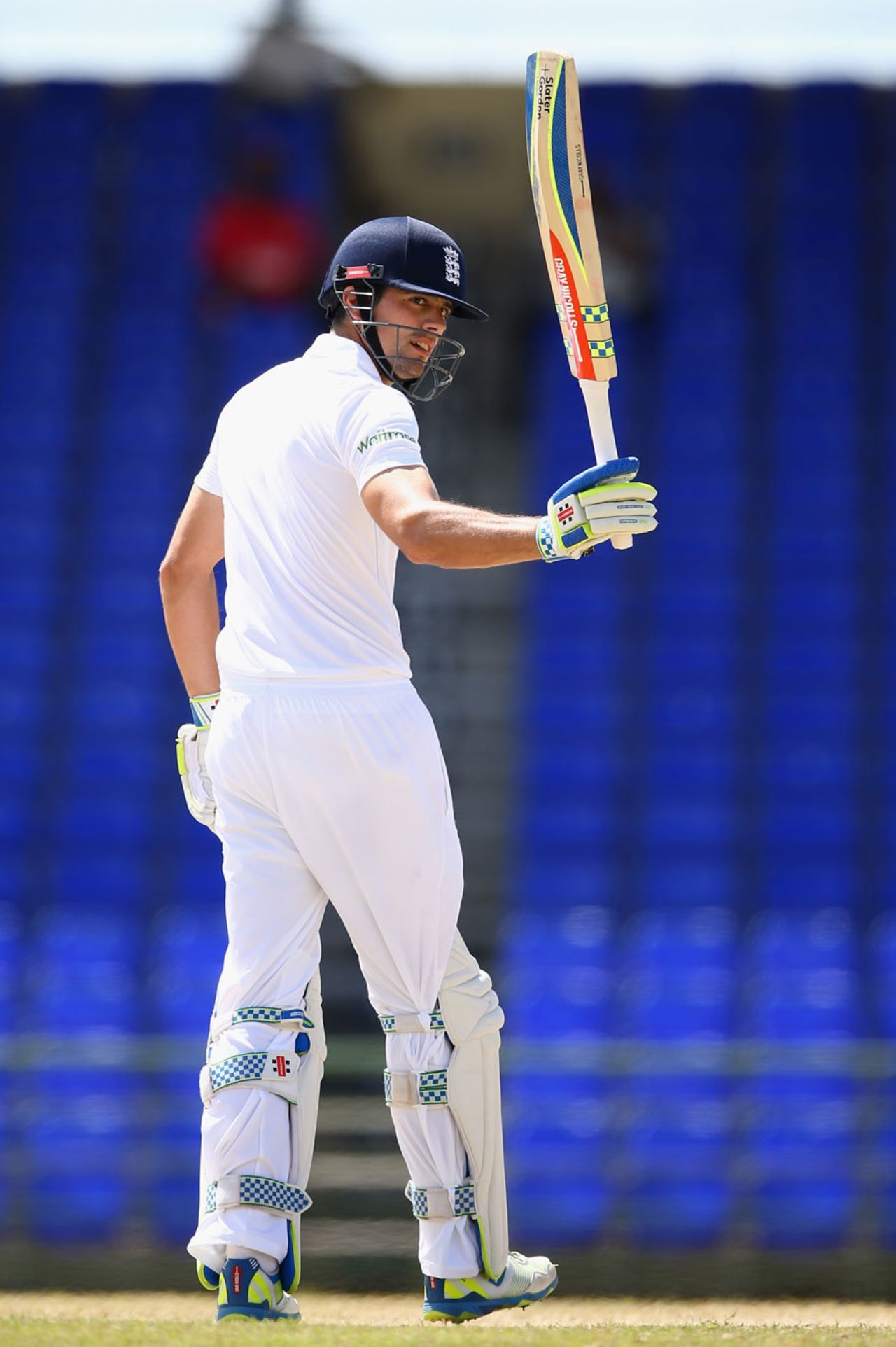 Alastair Cook reached his hundred before retiring, St Kitts Invitiational XI v England XI, Basseterre, 1st day, April 6, 2015