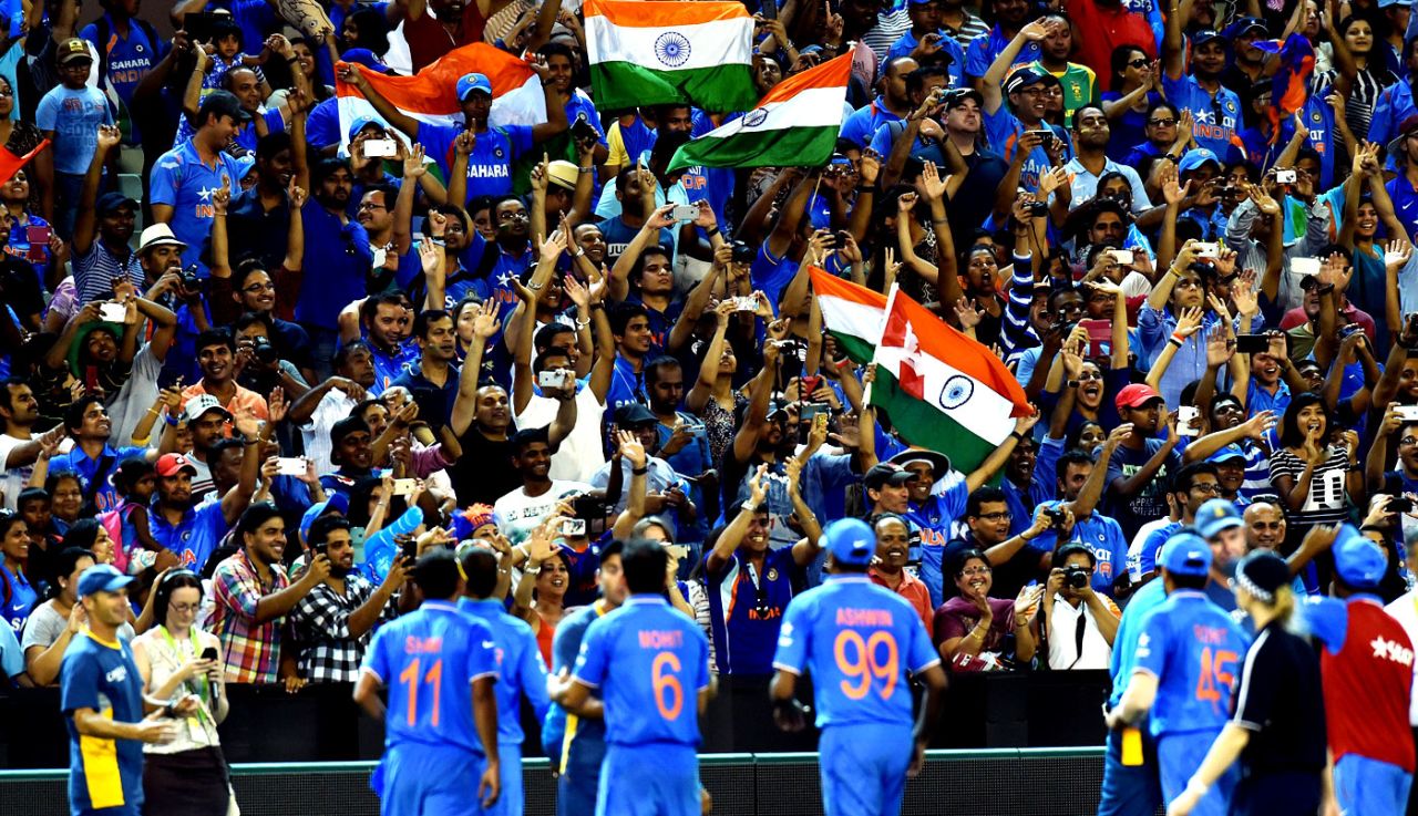 The MCG was buried in a sea of blue, India v South Africa, World Cup 2015, Group B, Melbourne, February 22, 2015