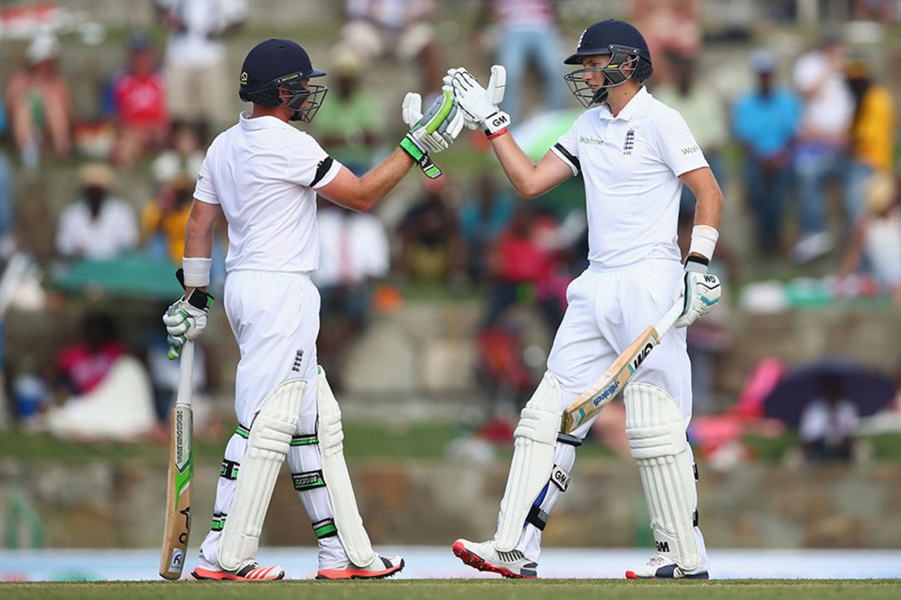 Ian Bell and Joe Root added 177 for fourth wicket, West Indies v England, 1st Test, North Sound, April 13, 2015