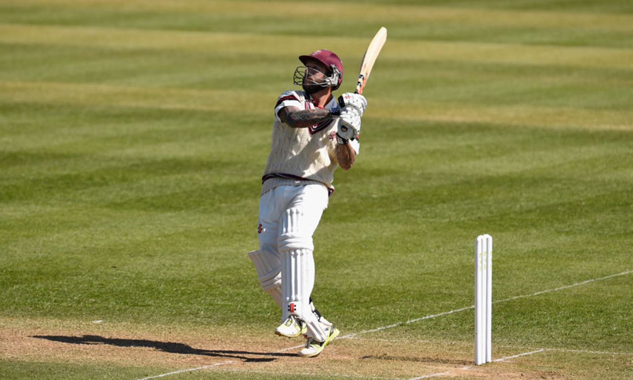 Peter Trego's 79 gave Somerset something to bowl at, Somerset v Durham, Championship, Division One, Taunton, 3rd day, April 14, 2015