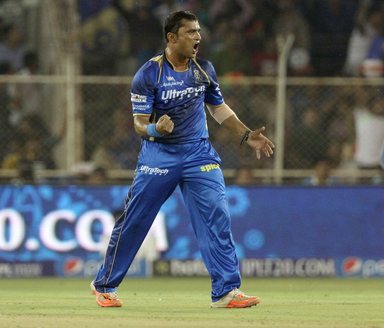 Pravin Tambe struck in his first over, Rajasthan Royals v Mumbai Indians, IPL 2015, Ahmedabad, April 14, 2015