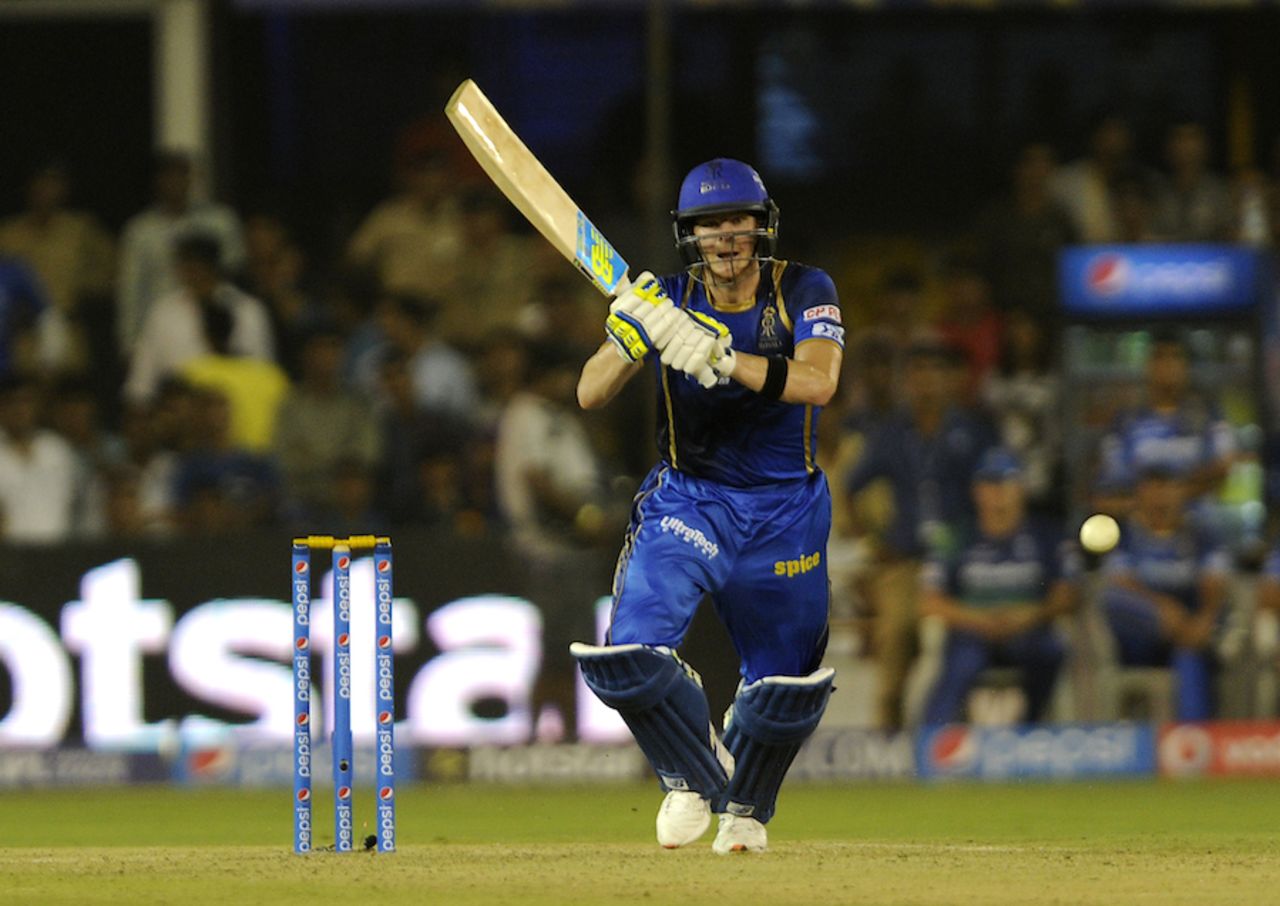Steven Smith's unbeaten fifty took his team home, Rajasthan Royals v Mumbai Indians, IPL 2015, Ahmedabad, April 14, 2015