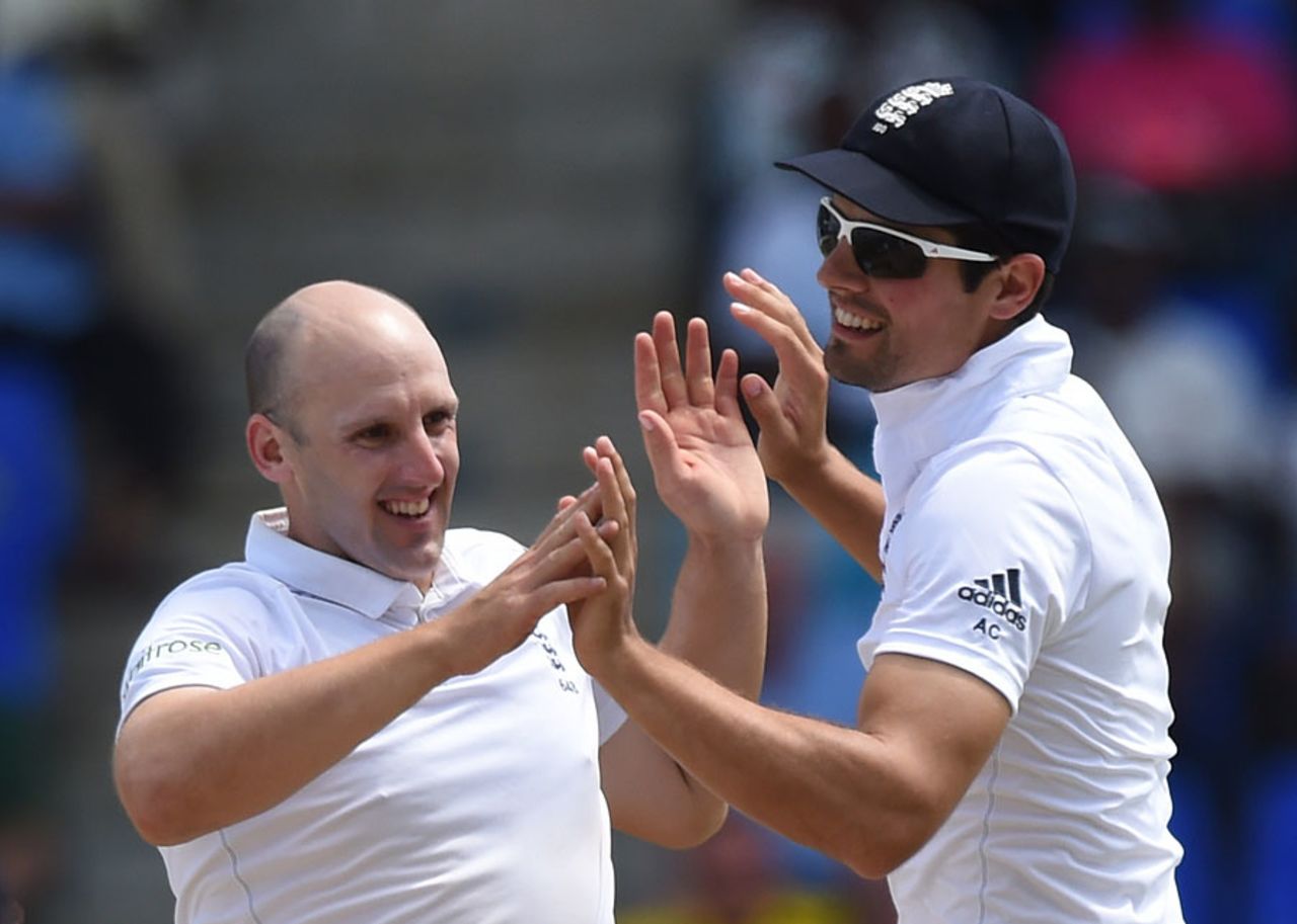 James Tredwell picked up 4 for 47, West Indies v England, 1st Test, North Sound, 3rd day, April 15, 2015