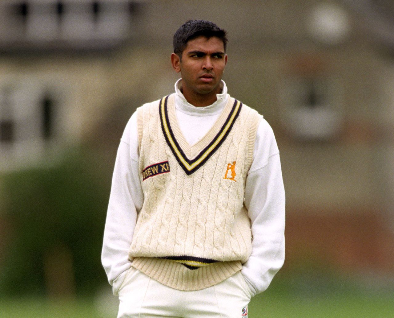 Wasim Khan in Warwickshire colours in 1996, England, May 4, 1996