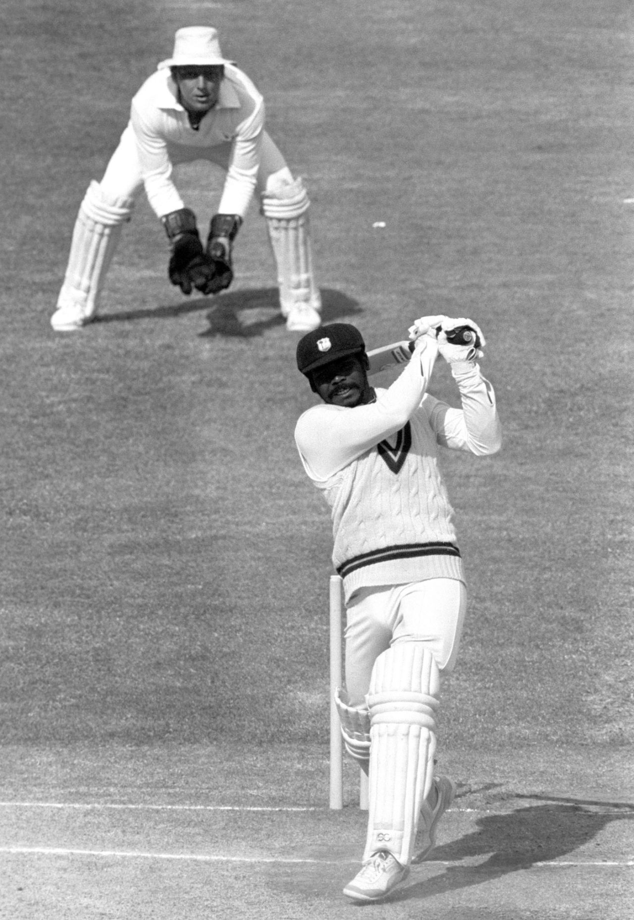Gordon Greenidge hits over the top on his way to 214*, England v West Indies, Lord's, July 3, 1984
