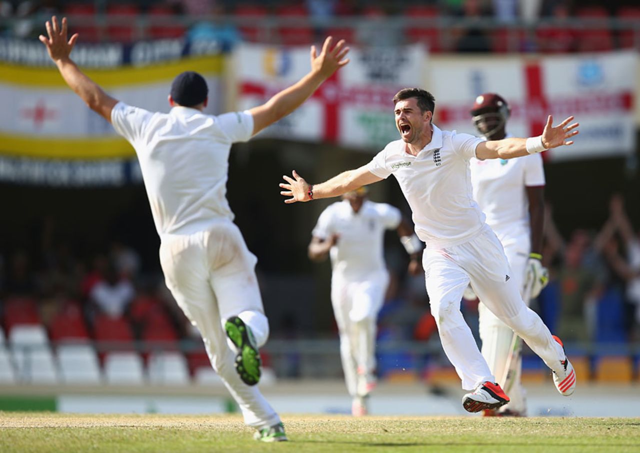 James Anderson became England's leading Test wicket-taker, West Indies v England, 1st Test, North Sound, 5th day, April 17, 2015