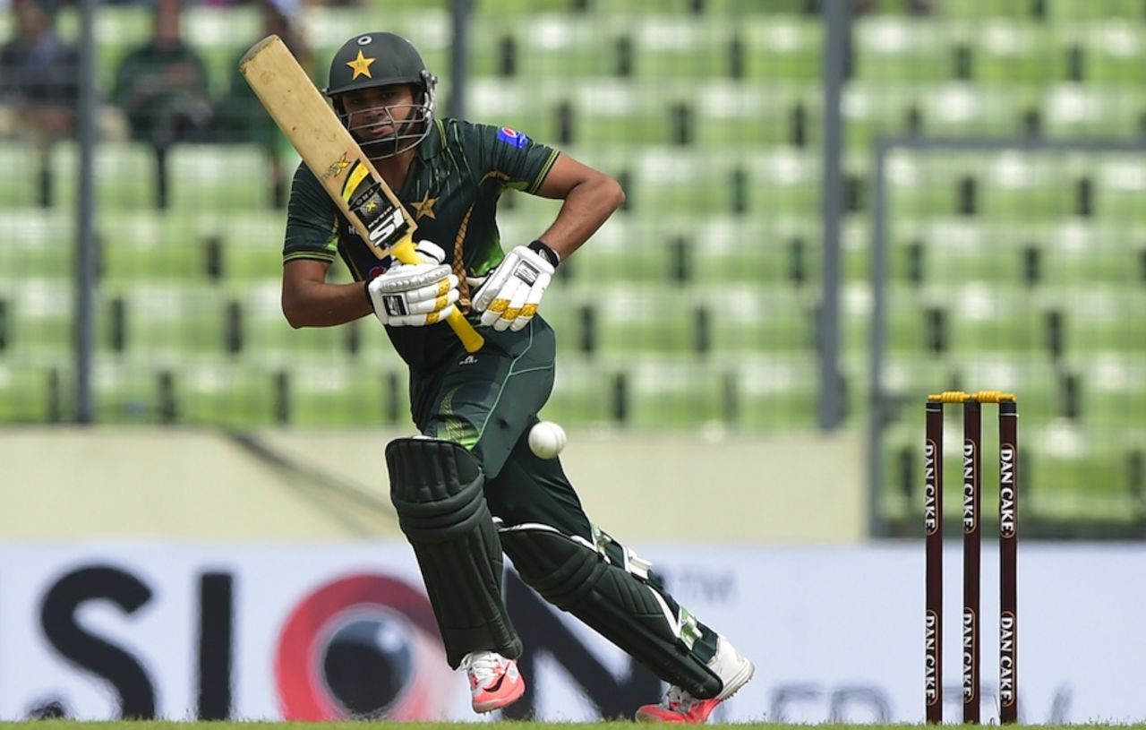 Azhar Ali plays the ball on the leg side, Bangladesh v Pakistan, 2nd ODI, Mirpur, April 19, 2015