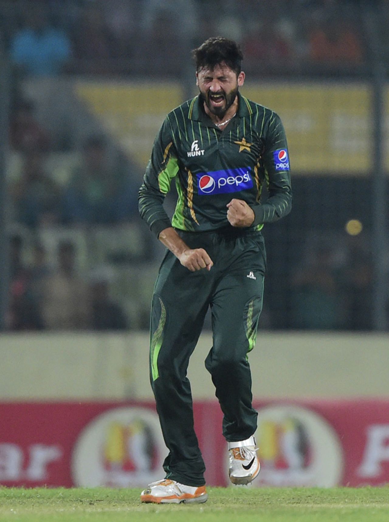 Junaid Khan had Soumya Sarkar caught behind for 17, Bangladesh v Pakistan, 2nd ODI, Mirpur, April 19, 2015