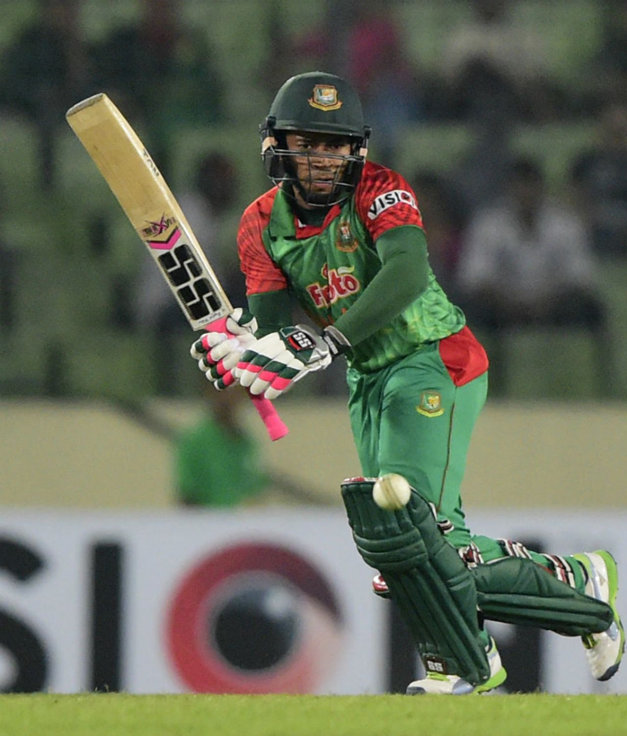 Mushfiqur Rahim whips into the leg side, Bangladesh v Pakistan, 2nd ODI, Mirpur, April 19, 2015
