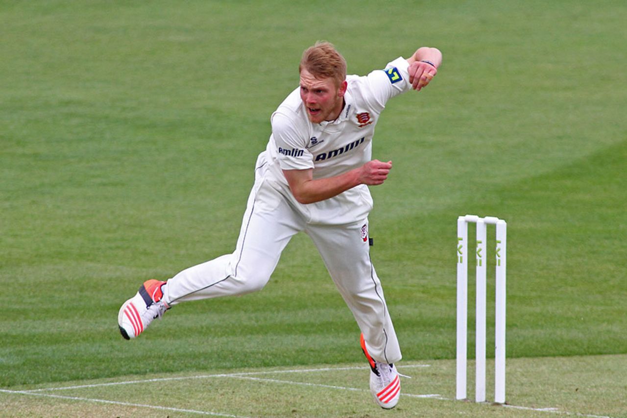 James Porter picked up two wickets on the opening day in just his fourth first-class match, Essex v Kent, County Championship, Division Two, Chelmsford, April 19, 2015