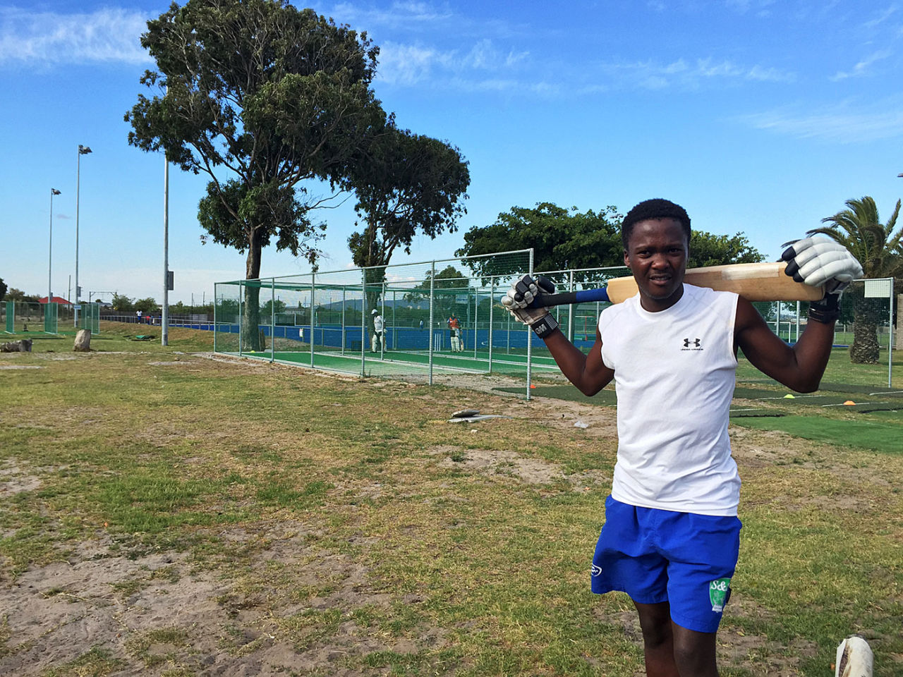 Thokozani Peter by the nets in the township of Langa, Cape Town, January 2015
