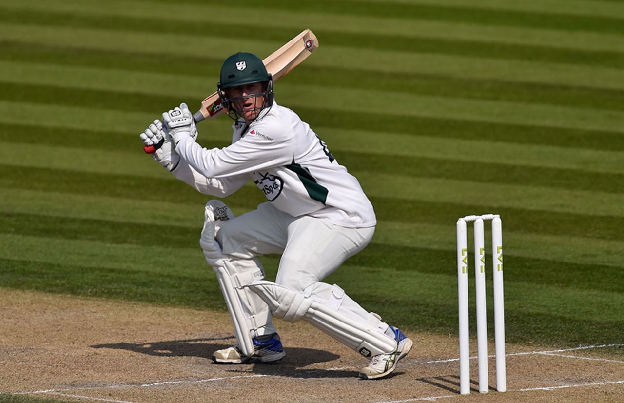 Richard Oliver led Worcestershire's innings with a century, Sussex v Worcestershire, County Championship Division One, Hove, 2nd day, April 20, 2015