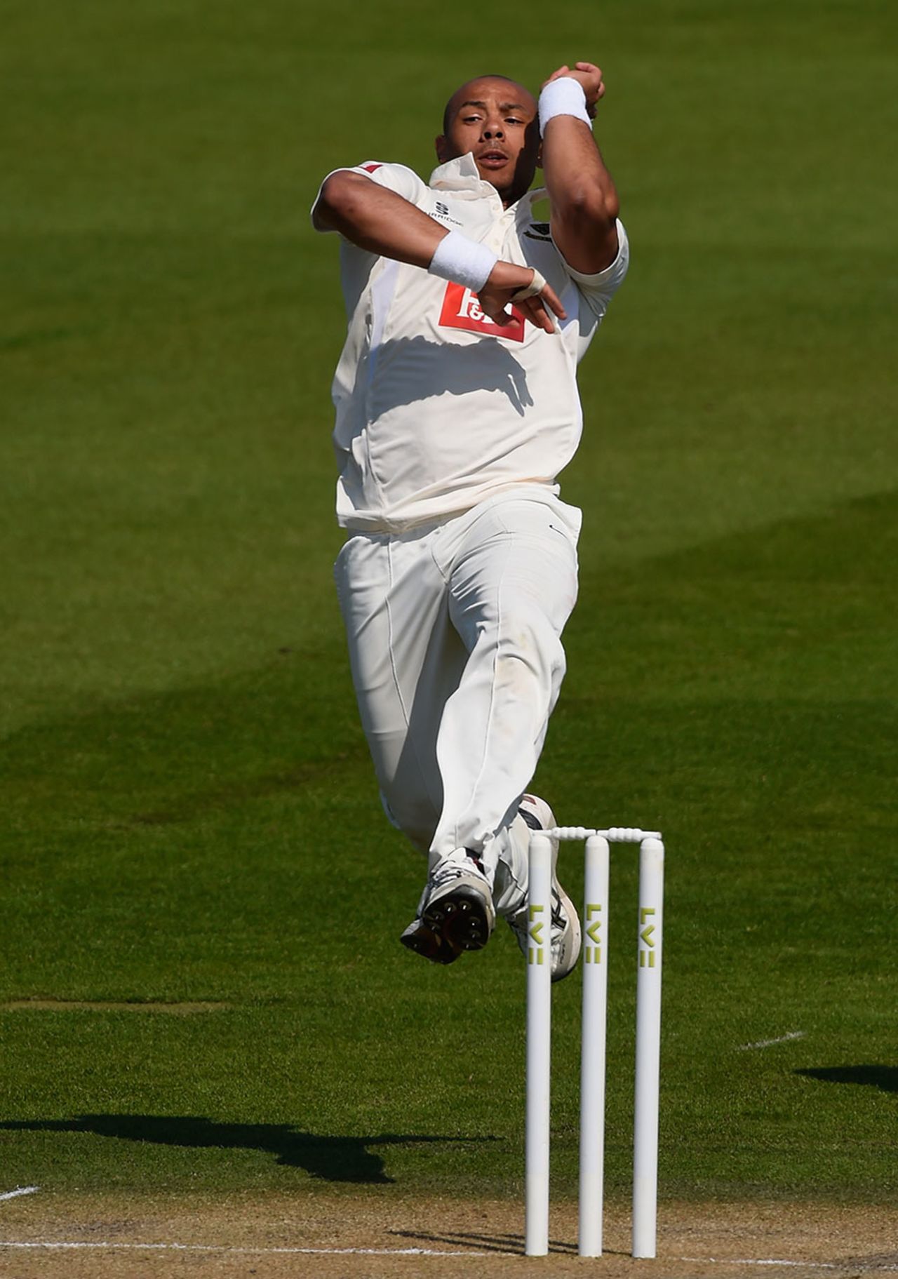 Tymal Mills went wicketless in his first 16 overs, Sussex v Worcestershire, County Championship Division One, Hove, 2nd day, April 20, 2015