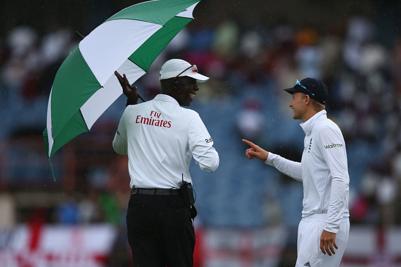 Steady rain delayed the start of the second Test, West Indies v England, 2nd Test, St George's, 1st day, April 21, 2015