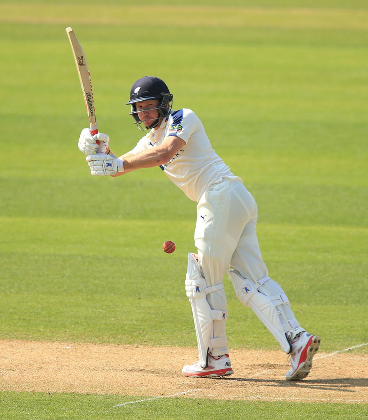 Rich Pyrah shared a century stand with Jack Leaning, Nottinghamshire v Yorkshire, County Championship Division One, Trent Bridge, 3rd day, April 21, 2015