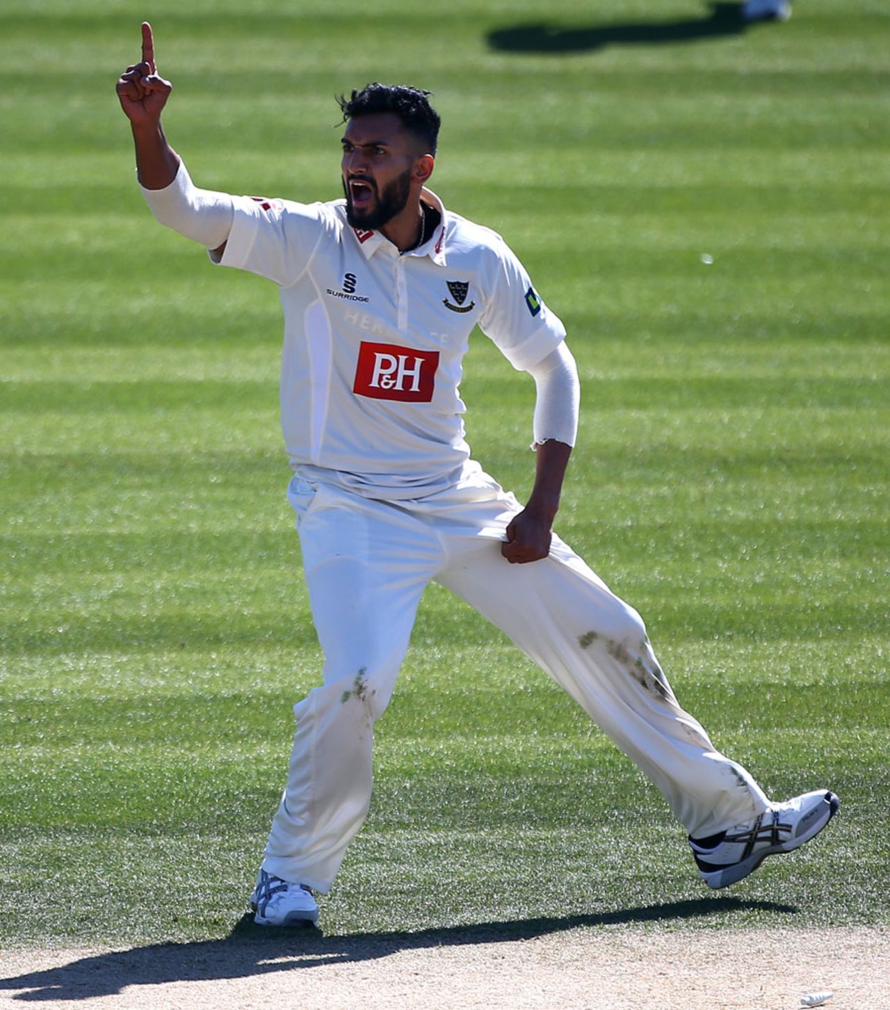 Ajmal Shahzad ran through Worcestershire's top order, Sussex v Worcestershire, County Championship Division One, Hove, 4th day, April 22, 2015