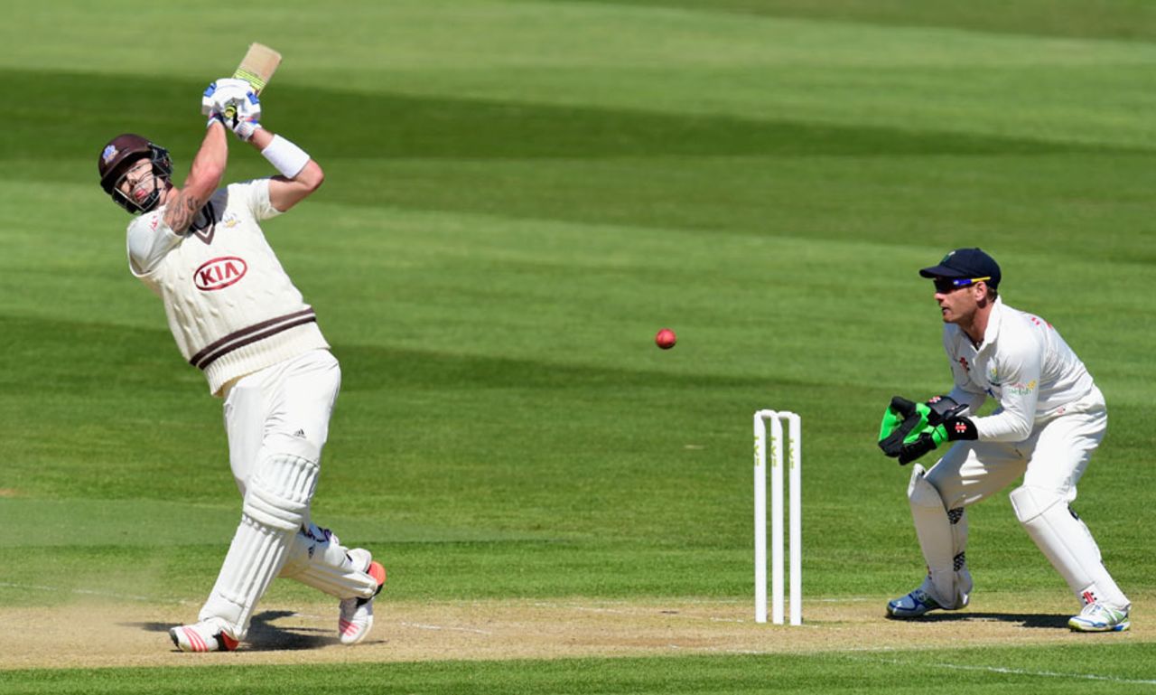 Kevin Pietersen made an unbeaten half-century, Glamorgan v Surrey, County Championship, Division Two, 4th day, Cardiff, April 22, 2015