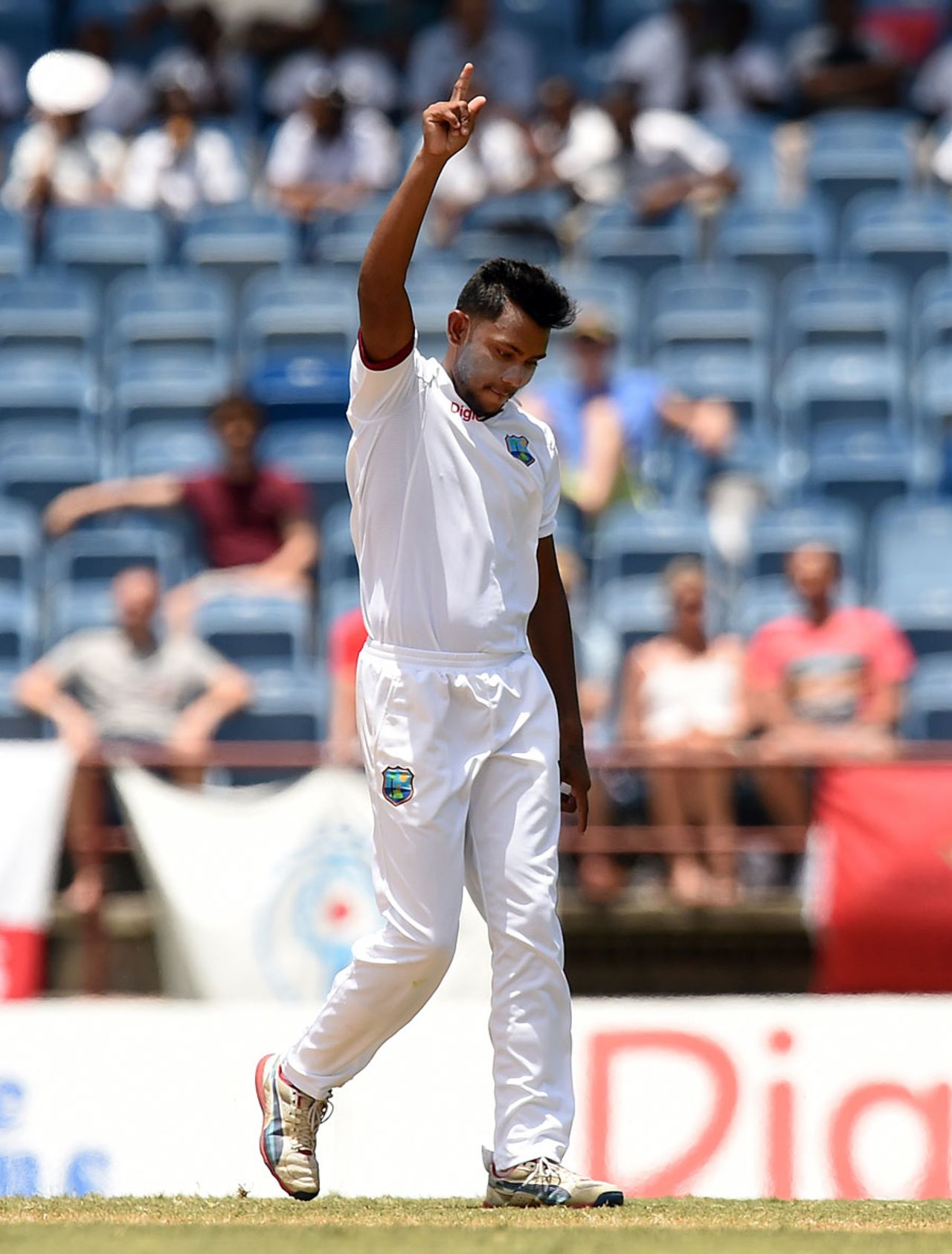 Devendra Bishoo broke England's opening stand, West Indies v England, 2nd Test, St George's, 3rd day, April 23, 2015