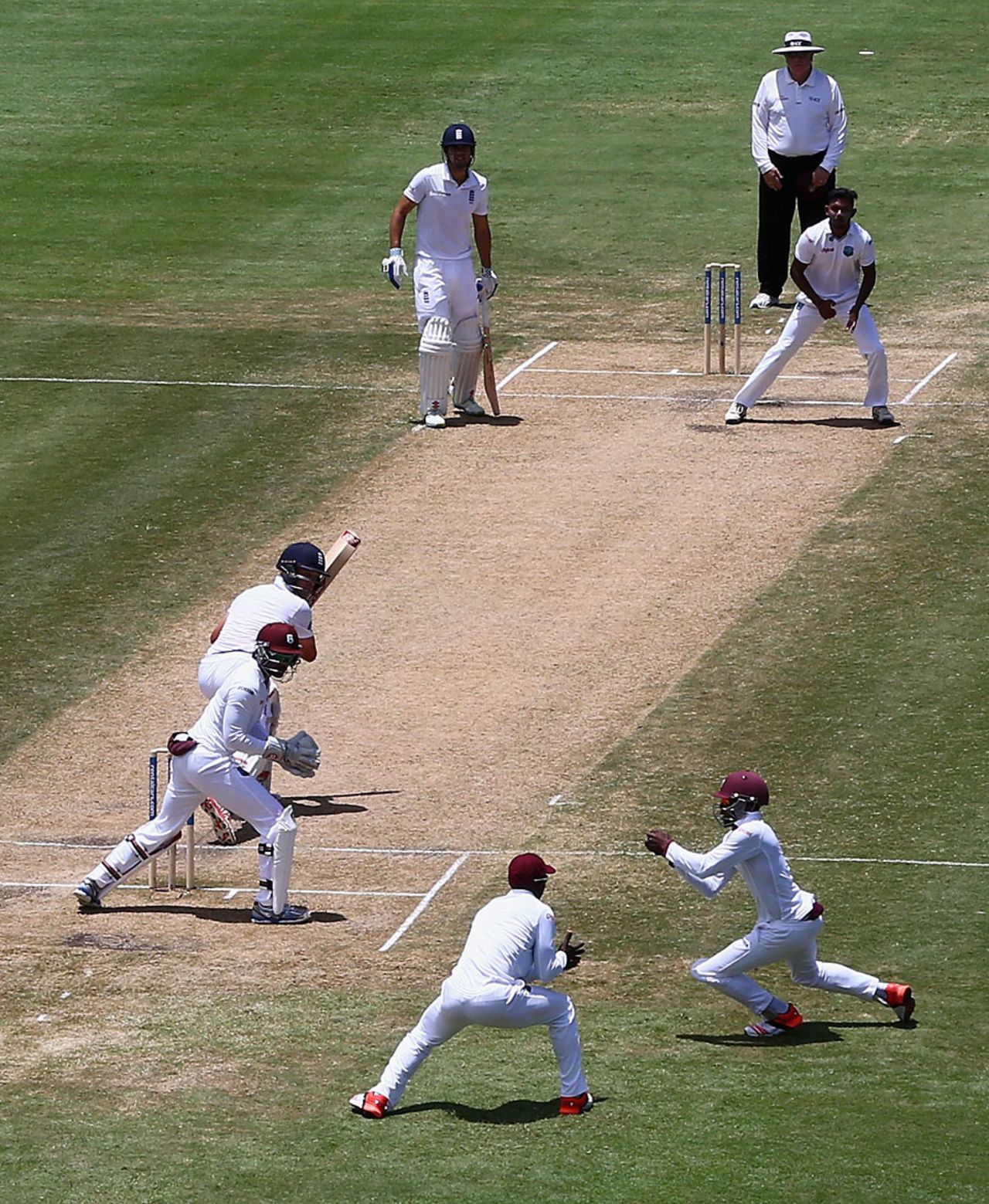 Jonathan Trott edged to second slip, West Indies v England, 2nd Test, St George's, 3rd day, April 23, 2015