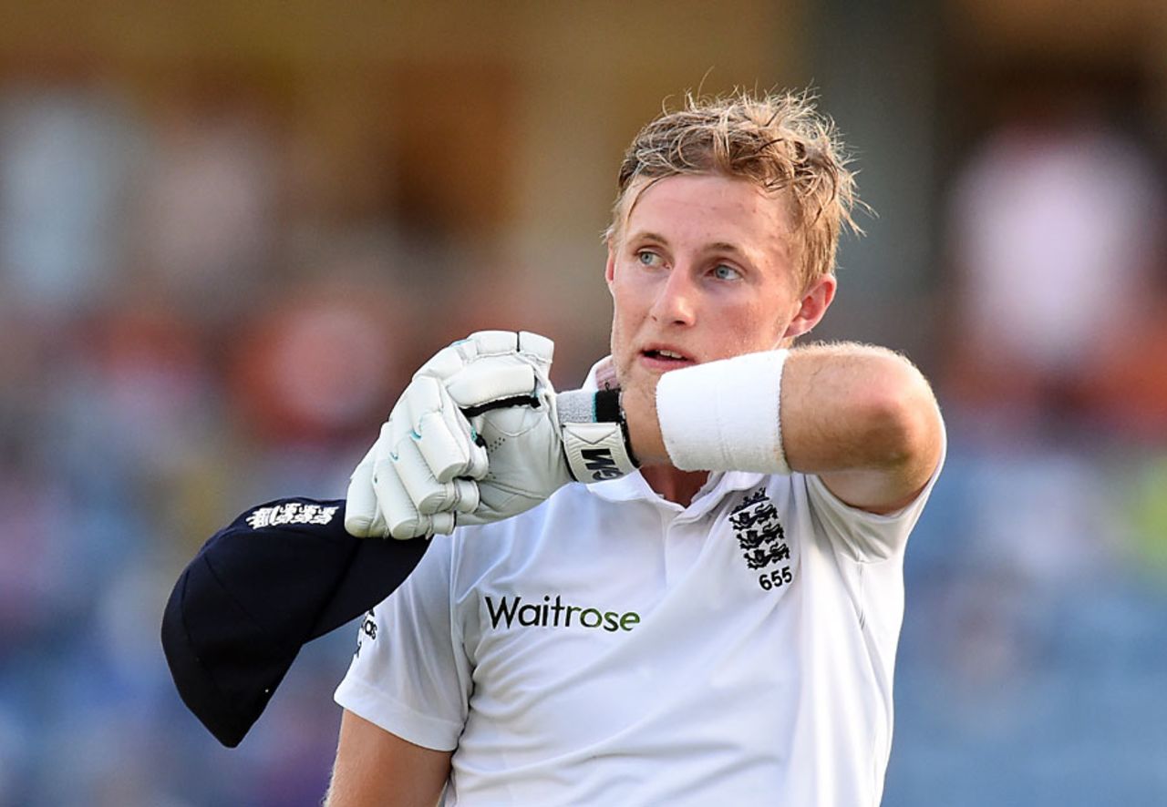 Hot work: Joe Root heads off with an unbeaten hundred, West Indies v England, 2nd Test, St George's, 3rd day, April 23, 2015